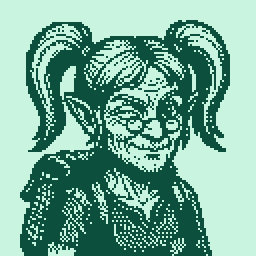 A girl with pigtails, in a mint palette, pixel art made in Pixxxel