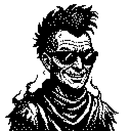 A pixel-art character made in Pixxxel